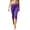 Polka Dot Purple, variant on HomeDM Capri Leggings Womens Striped Lounge Workout Pants Wine Side Slit Hem High Waisted Yoga Pants Size L