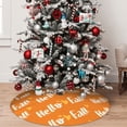 thumbnail image 4 of Cauagu 48" Christmas Tree Skirt Hello Fall Pattern Christmas Tree Decorations Tree Mat for Xmas Decorations Occasion Holiday Home Decor -48", 4 of 7