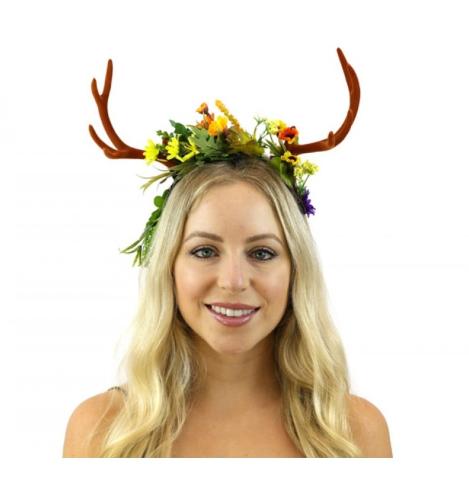 floral deer antler headband
