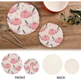 thumbnail image 4 of SKYSONIC Fall Pink Pumpkins Trivet Round Hot Pads, Set of 2 Autumn Pastel Pot Holder Heat Resistant Trivets Cotton Thread Weave Mats for Kitchen Counter Hot Dishes Pot Teapot Table Decor, 4 of 7