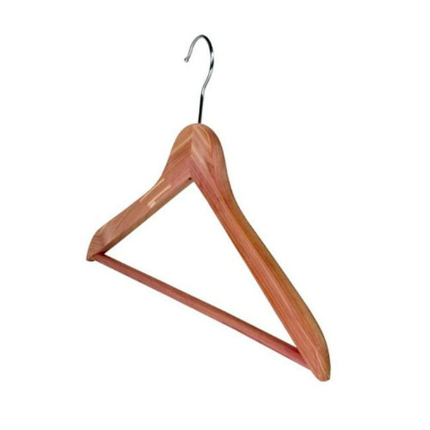 Woodlore 84008 Basic Cedar Hangers with Bar Set of 5