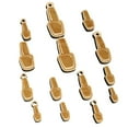 thumbnail image 1 of Cute Nail Polish Wood Mini Charms Shapes DIY Craft Jewelry - With Hole - 18mm (17pcs), 1 of 7