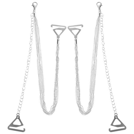FRCOLOR 1 Pair Metal Bra Straps With Tassel Adjustable Lingerie Replacement Halter Bra Strap woman Underwear Tops Dress Extender Straps Bridal Clothing Accessories