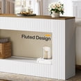 thumbnail image 3 of Tribesigns 55-Inch Modern Console Table, Wood Entryway Table with Storage, Narrow Long Sofa Table Behind Couch for Living Room, Foyer, Entryway, White, 3 of 8