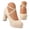 Beige, variant on Chunky Heel Pumps for Women Round Toe Strappy Work Shoes Ladies Summer Casual Suede Dress Sandals with Buckles Strap Pink Size 7.5