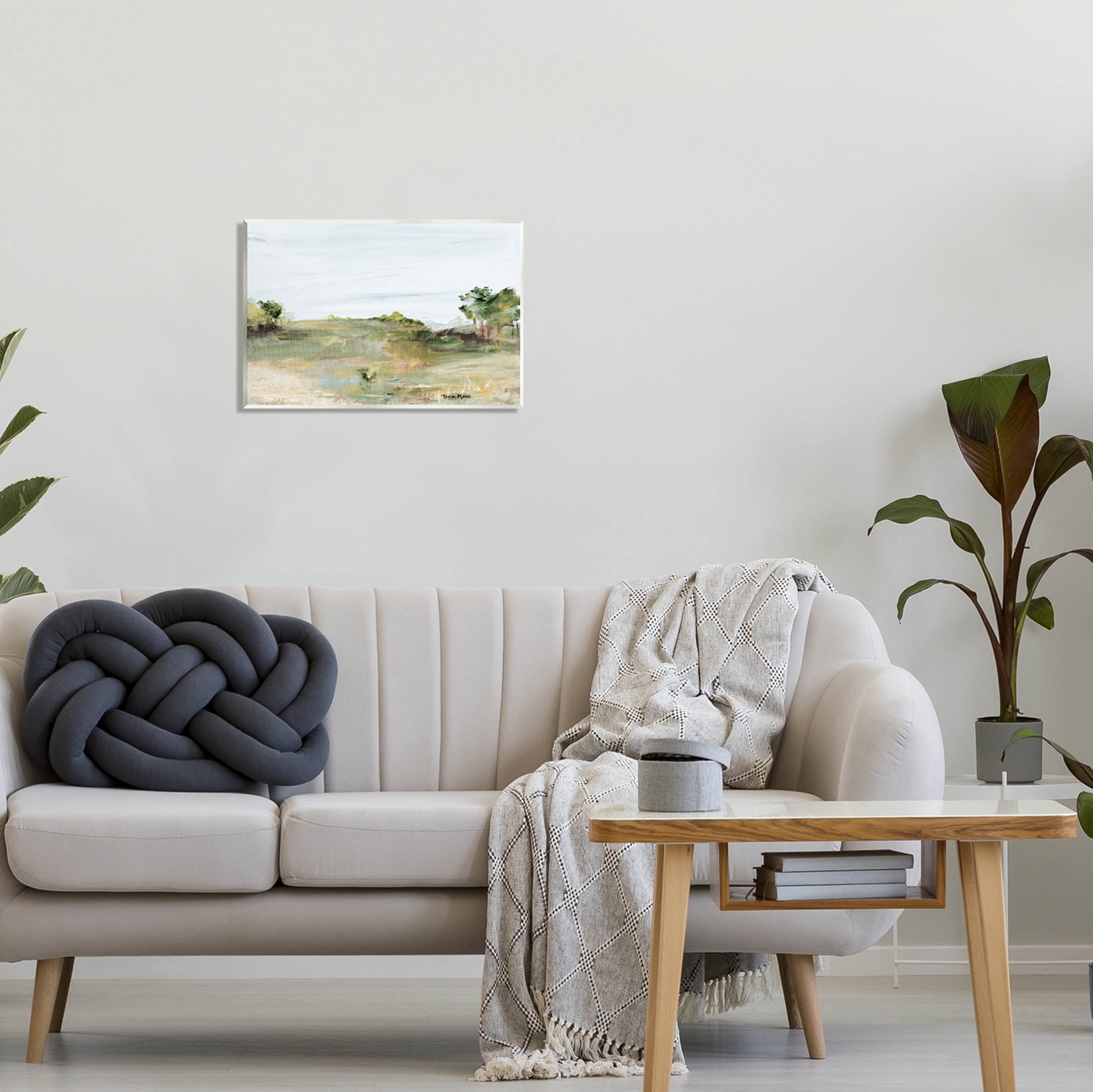 Stupell Industries Grassland Nature Horizon Scene Painting Unframed Art Print Wall Art, Design by Robin Maria