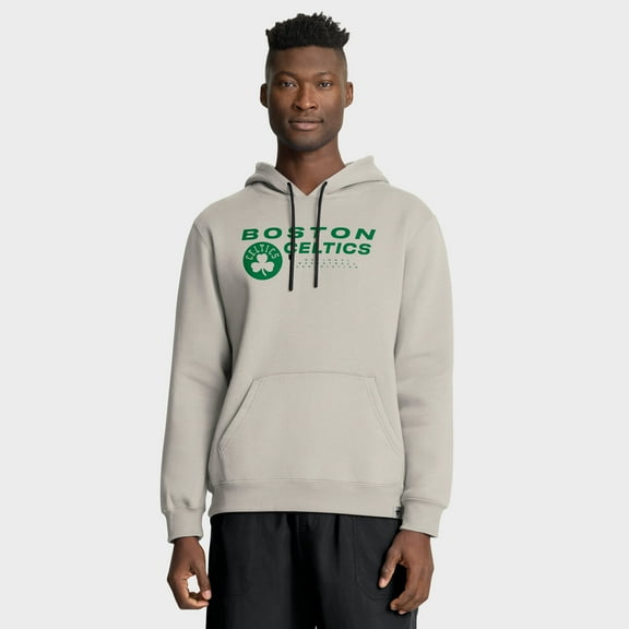 Men's Fanatics Off White Boston Celtics Crossover Collection Blocked Shot Premium Pullover Hoodie