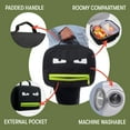 thumbnail image 3 of ZIPIT Grillz Lunch Bag, Black Insulated Lunch Box, 3 of 9