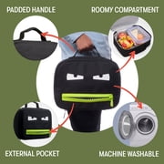 ZIPIT Grillz Lunch Bag, Black Insulated Lunch Box
