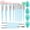 Blue, variant on DUAIU Makeup Brushes 10PCS+4 Makeup Sponge Champagne Gold Professional Makeup Brush Sets Foundation Brush Powder Blush Concealers Eye Make up Brush Set