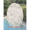thumbnail image 6 of Oval Manatee Etched Window Decal Vinyl Glass Cling - 21" x 33" - White with Clear Design Elements, 6 of 9