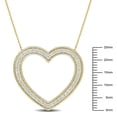 thumbnail image 2 of Everly Women's 5/8ct TW Diamond 10k Yellow Gold Open Heart Pendant with Chain, 2 of 8