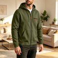 thumbnail image 5 of yillto Men Zip up Hoodie Sweatshirt Coat with Zipper Pocket Long Sleeve Loose Drawstring Jackets, 5 of 7