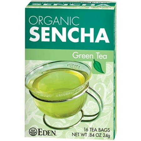 Eden Organic Sacs Sencha Thé vert, 16 comte, (Pack de 6)