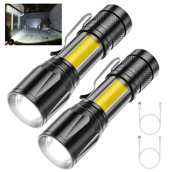 Djiypn 1000 Lumens Rechargeable LED Flashlight - Super Bright & Zoomable, 4 Modes, IPX6 Waterproof for Outdoor Adventures, Ideal for Camping, Hiking, Emergencies, and Everyday Use