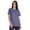 Violet, variant on Inkmeso Plain Basic T-shirt With Patch Pocket Crew Neck Long Tee Top For Women