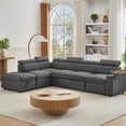 thumbnail image 6 of Sectional Sofa with Ottoman and Storage Function / Ideal for Apartment and Magazine Storage, 6 of 6