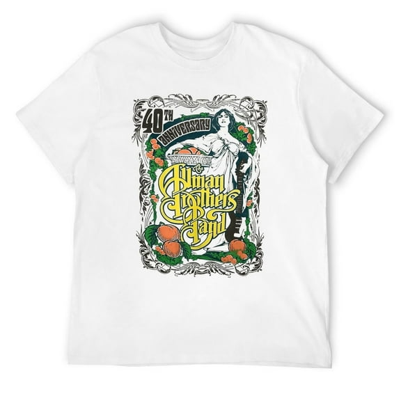 Classic Southern Rock Tee, 70s Jam Band T-Shirt, Vintage Peach Inspired Apparel White-style 2XL