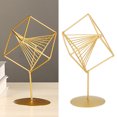 thumbnail image 1 of Gold Geometric Table Decor,  3D Metal Geometric Sculpture Artistic  for Office, 1 of 7