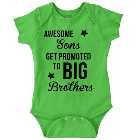 

Awesome Promoted to Big Brother Bodysuit Jumper Boys Infant Baby Brisco Brands 18M