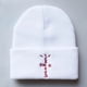 thumbnail image 5 of Gorro de algodón Sonducket con letras decorativas color rojo negro para otoño e invierno, 5 of 6