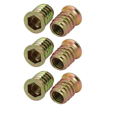 

Unique Bargains M8x17mm Hexagon Socket Head Insert E-Nut Shelf Leg Support Screw Nuts 6pcs