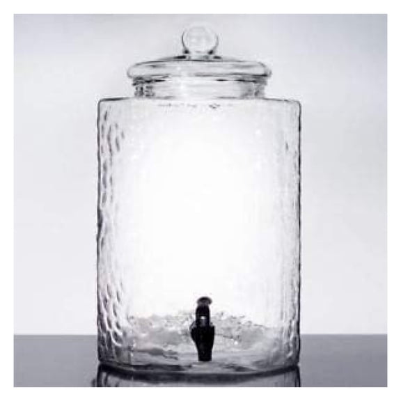 5 Gallon Hammered Glass Beverage Dispenser