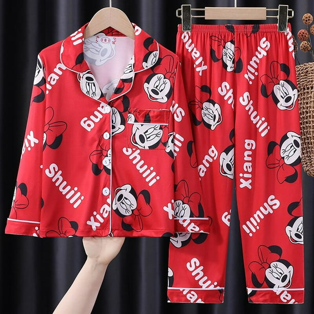 Disney Mickey Mouse Pijamas para ninos Ninos Ropa de algodon Conjunto de pantalones Ropa de dormir de dibujos animados Pijamas para ninos para ninas Trajes Nino Pyjama18 altura 140 155cm zhangmengya C...