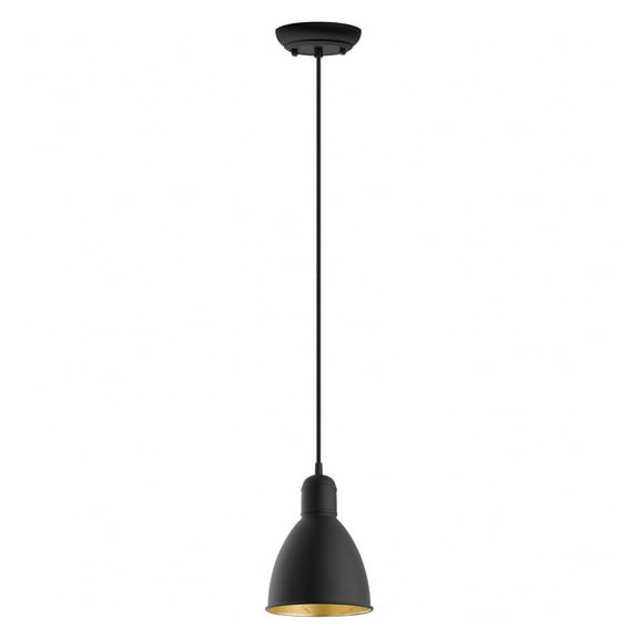 Eglo Lighting Priddy 2 Modern 6 Inch Mini Pendant Light, Black and Gold