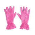 thumbnail image 4 of Elegant Summer Black Lace Women and Girls Lightweight Sheer Mesh Sun Mittens with Delicate Floral Design for Formal Events and Party Wear, Hot Pink, 4 of 4
