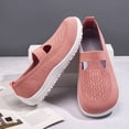 thumbnail image 6 of DLWKIPV Breathable Knit Slip-On Shoes for Women - Lightweight Comfort Flats for Daily WalkinAg & Work(RED,7), 6 of 6