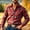 Red, variant on SGFCWSX Men's Flannel Shirt Plaid Long Sleeve Button Down Western Casual with Chest Pocket Shirts Coffee Size 4XL