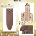 thumbnail image 3 of MY-LADY 26Inches 8Pcs/Set 18 Clips in Hair Extensions Straight Hairpieces Heat Resistant Synthetic Fiber Full Head Clip in Hair Hairpieces, 3 of 8