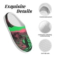 thumbnail image 5 of Lsque Neon Desert Moon Pattern Womens Comfort Cotton on Scuff With Memory Foam and Anti-skid Sole Slipper-39/40, 5 of 7
