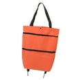 thumbnail image 1 of Shopping Trolley,  Storage Oxford Cloth Foldable Cart  For Travel Green,Orange, 1 of 8