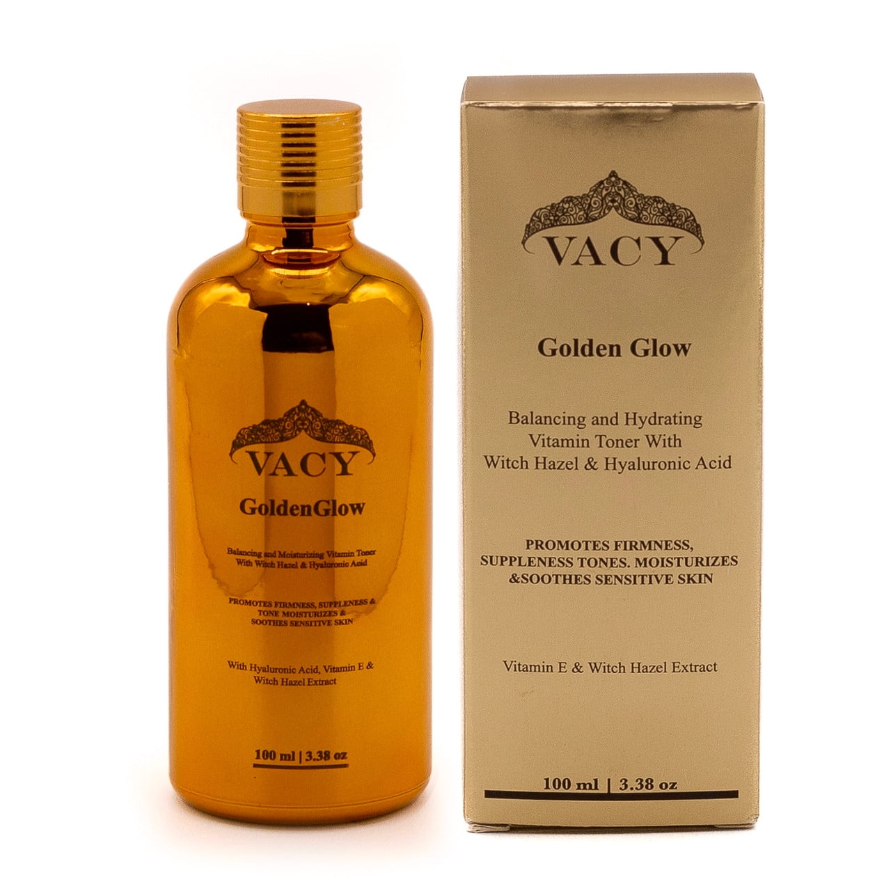 VACY GoldenGlow Balancing and Hydrating Vitamin Toner infused with Witch Hazel & Hyaluronic Acid