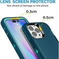 thumbnail image 5 of Entronix Heavy Duty Case Designed for Apple iPhone 16 Pro, Triple Layer Protection Shockproof Dropproof Dustproof Anti-Scratch Phone Case Cover for Apple iPhone 16 Pro, Teal, 5 of 5