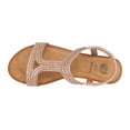 thumbnail image 4 of GC Shoes Womens Rhinestone Strap Wedge Sandals, Open Toe Elastic Sling Back Summer Platform Slide Sandal, Coretta/Rose/8, 4 of 4