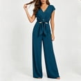 thumbnail image 4 of gbyLJF Womens 2 Piece Outfits Sleeveless Tank Top High Waisted Wide Leg Pant Loungewear Sets Summer Casual Tracksuit, 4 of 6