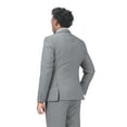 thumbnail image 6 of Cloudstyle Men's Solid Color Single-Breasted One-Button Suit Set (Jacket + Pants) with Side Vents - Slim Fit Spring Formal Wear Two-Piece, 6 of 13