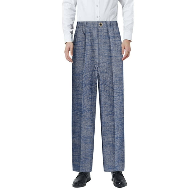 Pantalons Habillés pour Garçons Taille Ajustable Poches avant Jambe Droite