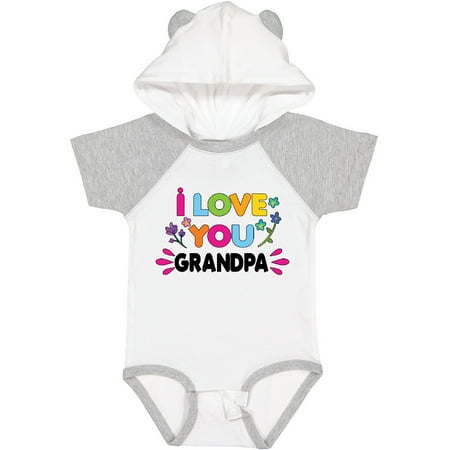 

Inktastic I Love You Grandpa with Flowers Gift Baby Girl Bodysuit