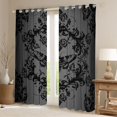 thumbnail image 2 of Homewish Rustic Victorian Flower Black Out Curtains,Baroque Damask Pattern Curtains Pack of 2 (42x63 Each),Gothic Moth Bedroom Curtains For Adult,Luxury Bedroom Decor, 2 of 6