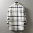 thumbnail image 6 of Tdoqot Mens Long Sleeve Shirts- Spring Casual Button down Flannel Shirt Khaki Size L, 6 of 8