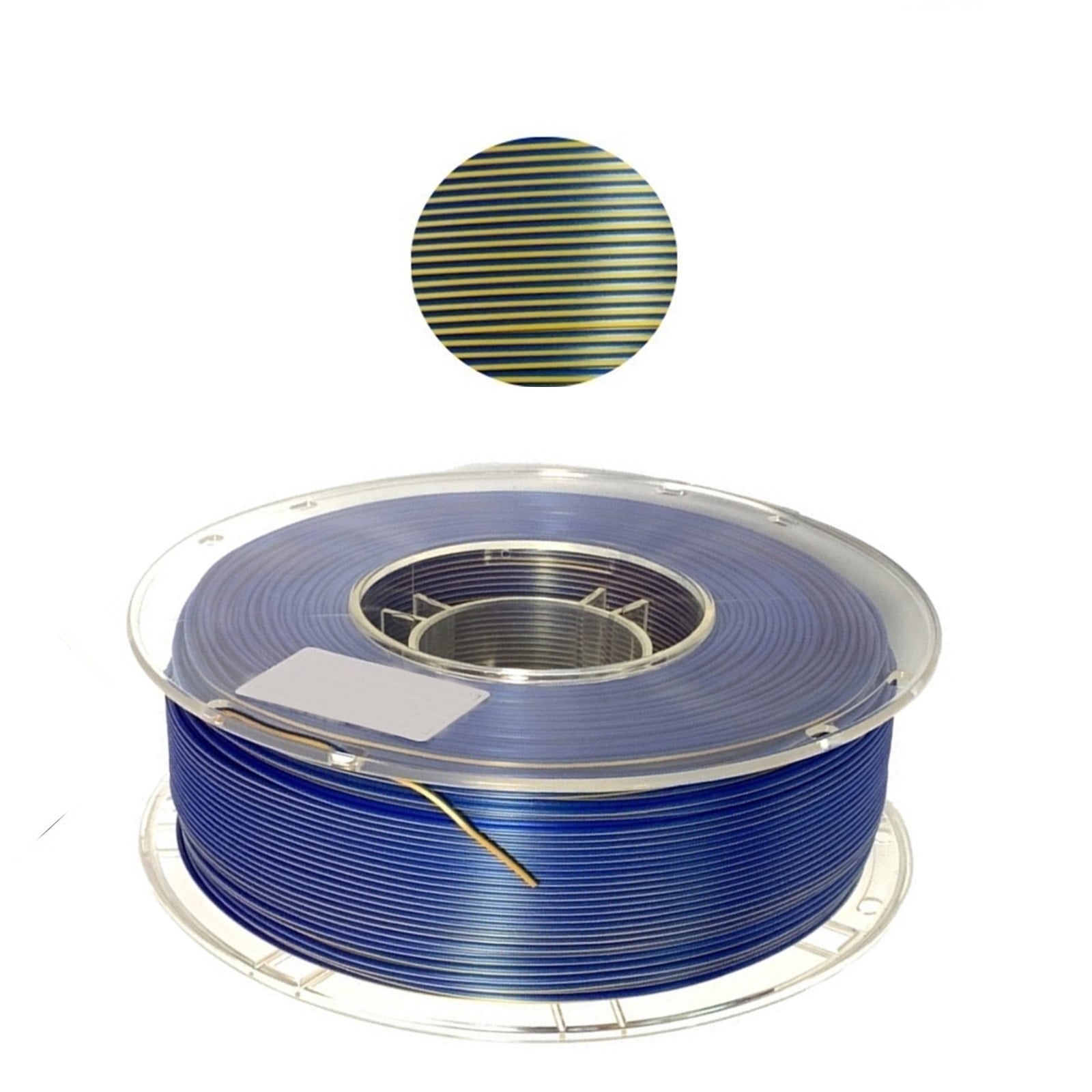 Golden-Blue 3D Printer Filament, Creativity Mixed Colors Silk-like PLA, Dimensional Accuracy 1.75mm +/- 0.02mm, Easy-to-Print, 1KG