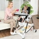 thumbnail image 3 of Costway Trona para Niños y Bebés Silla Alta de Comedor Plegable con Ruedas Doble Bandeja Removible Cojín en PU Altura Regulable 89 x 57 x 105 cm Negro, 3 of 4