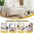 thumbnail image 4 of Sobaniilo 47" Small Modern Loveseat Sofa, Mid Century Linen Fabric 2-Seat Sofa Couch Tufted Love Seat with Back Cushions and Tapered Wood Legs for Living Room, Bedroom and Small Space (White), 4 of 7