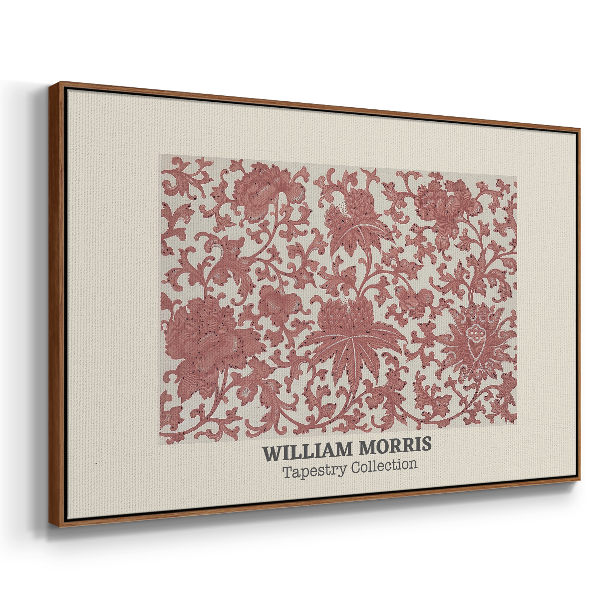 Vintage Abstract Print-XLIII Framed in Walnut Wood Gallery Wrapped Canvas 17 in. x 25 in.