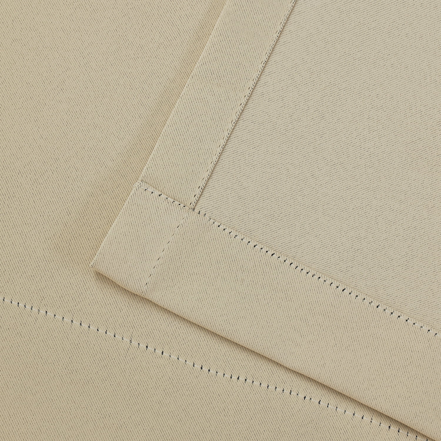 Superior Solid Blackout Curtain Set of 8, 52" x 84", Ivory