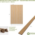 thumbnail image 2 of Ekena Millwork 94"H x 3/8"T Adjustable Wood Slat Wall Panel Kit w/ 3"W Slats, Maple (contains 15 Slats), 2 of 7
